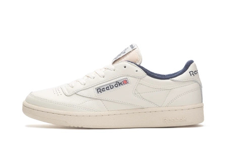 Sneakersy Reebok Club C 85 Vintage Chalk Vector Navy półbuty beżowe (100007796)