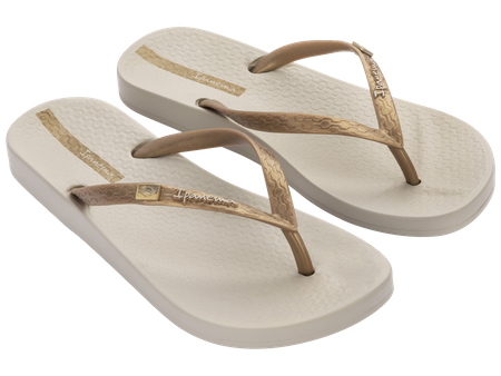 Wyprzedaż - Klapki plażowe damskie Ipanema Anatomic Brasilidade Fem na lato beżowe (82932-20352)