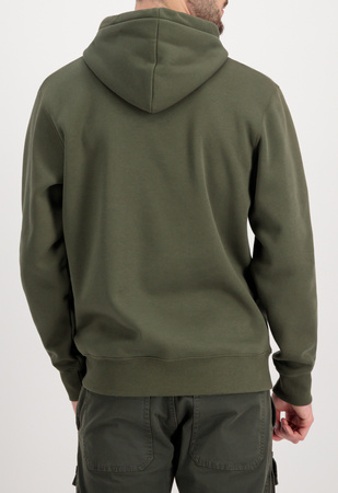 Bluza męska Alpha Industries Basic Hoody zielona z kapturem (178312-257)