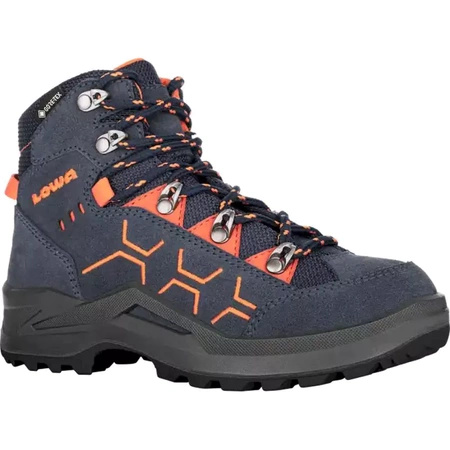 Buty trekkingowe młodzieżowe Lowa KODY GTX MID JUNIOR steel blue/orang outdoorowe wodooporne granatowe (6500507920)