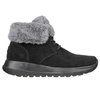 Buty zimowe damskie Skechers Skechers On-The-Go Joy Plush Dreams wsuwane botki z futerkiem zamszowe czarne (144042-BKGY)