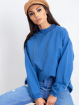 Wyprzedaż - Niebieska bawełniana bluza basic (RV-BL-5185.73P)
