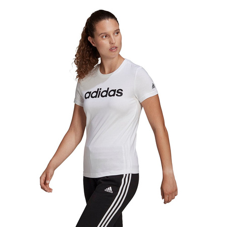 Koszulka damska biała adidas Essentials Slim Logo Tee (GL0768)