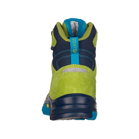 Wodoodporne buty turystyczne dziecięce dla chłopca/dziewczynki Trollkids Kids Trollsteinen Hiker Mid XT kiwi/mystic blue/vivid blue (658-346)