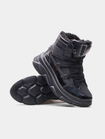 Wyprzedaż - Buty zimowe damskie Big Star wysokie czarne (II274311)