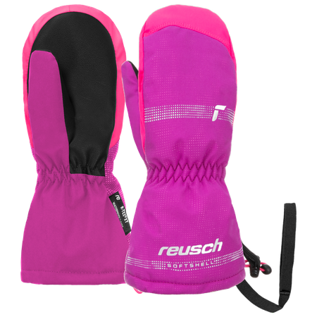 Wyprzedaż - Rękawice snowboardowe dziecięce Reusch Maxi R-Tex® XT Mitten narciarskie z jednym palcem ocieplane różowe (62/85/515/3364)