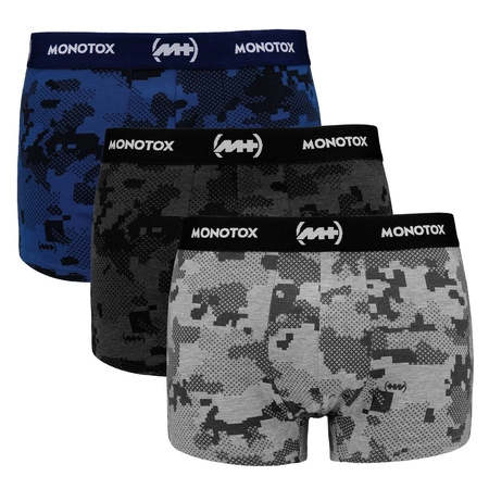 Wyprzedaż - Bokserki męskie 3-pack Monotox Basics Boxer Brief 3-PAK (MX21065 )