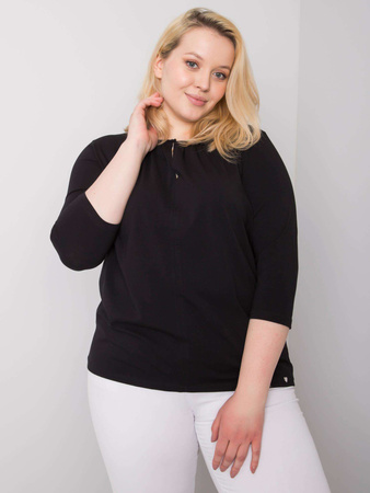 Czarna bluzka plus size bawełniana (RV-BZ-6334.19P)