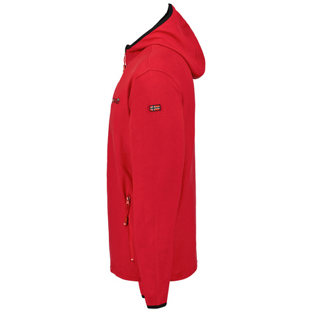 Bluza polarowa rozpinana męska Geographical Norway Unicia czerwona EO MEN 235 (WW4510H/GNO-RED)