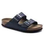 Klapki Birkenstock damskie/męskie Arizona Soft Footbed Oiled Leather Regular Blue Niebieskie na szeroką stopę olejowana skóra (1013643)