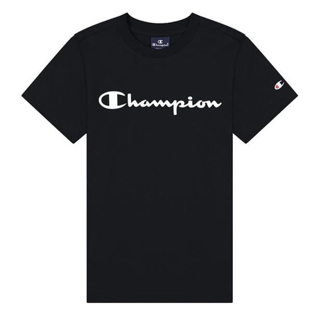 Chłopięcy T-shirt Champion Legacy z okrągłym dekoltem w kolorze czarnym (305908KK001)