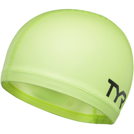 Wyprzedaż - Czepek pływacki damski/męski TYR Hi-Vis Warmwear Cap kąpielowy na basen żółty (LCSLYCHV/730)