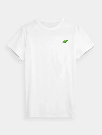 Zestaw 3 sportowych męskich koszulek 4F 3PAK bawełniane t-shirt biały/zielony/granatowy (57989/4FWSS24TTSHM1895-90S)