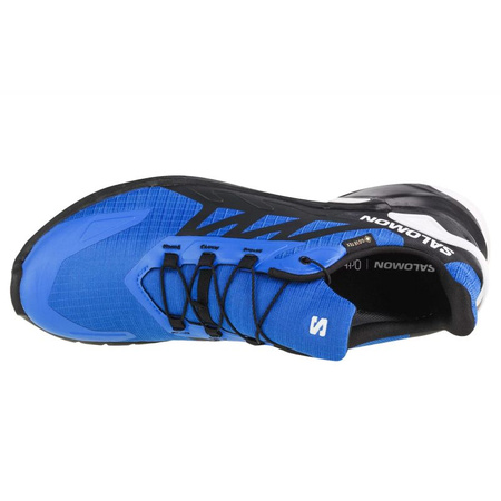 Wyprzedaż - Buty do biegania Salomon Supercross 4 GTX sportowe treningowe niebieskie (471196)