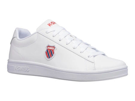 Tenisówki męskie K-Swiss Court Shield skórzane buty sportowe białe (06599-113-M)