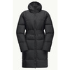 Kurtka damska czarna puchowa Jack Wolfskin FROZEN LAKE COAT W black Down Insulated wiatroszczelna (1206132_6000)