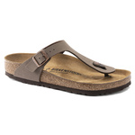 Japonki damskie/męskie brązowe Birkenstock Gizeh Birko-Flor Mocha regular szerokie (0043751)