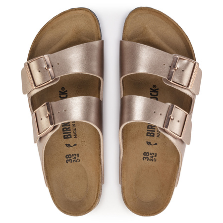 Klapki Birkenstock damskie Arizona Birko-Flor Narrow Copper na wąską stopę (1023960)