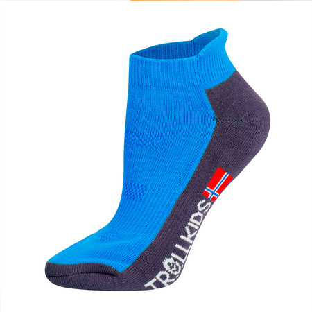 Skarpetki turystyczne dziecięce dla chłopca/dziewczynki Trollkids Kids Hiking Low Cut Socks II medium blue (929-106)