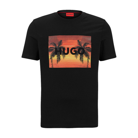 Koszulka męska Hugo Boss T-shirt na lato czarna (50488952-001)