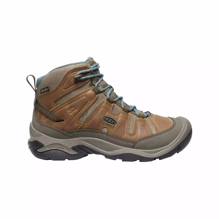 Wyprzedaż - Trekkingi skórzane damskie Keen Circadia MID WP buty outdoorowe brązowe  (KE-1026764)