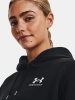 Bluza z kapturem damska UNDER ARMOUR Essential Fleece Oversized czarna (1379495-001)