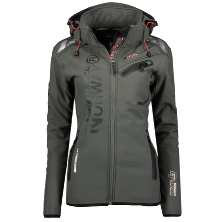 Kurtka softshell damska Geographical Norway Reine Grey/Black Lady 007 (WU6099F/GN Grey/Black)
