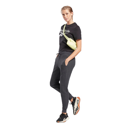 Spodnie sportowe damskie Reebok TE Textured Pant bawełniane dresowe szare (GL2539)