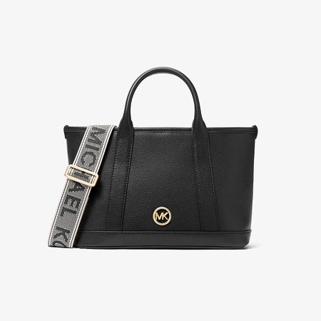 Wyprzedaż - Torebka damska Michael Kors Luisa Small Pebbled BLACK czarna (30R4G99T1L)
