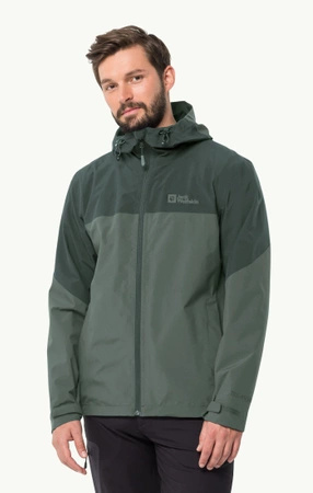 Kurtka męska Jack Wolfskin Weiltal 2l Jkt M Hedge Green przeciwdeszczowa wiatroszczelna zielona (1115891_4311)