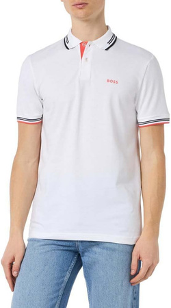 Koszulka Polo męska BOSS Paul BIANCO slim fit biała (50506193-102)