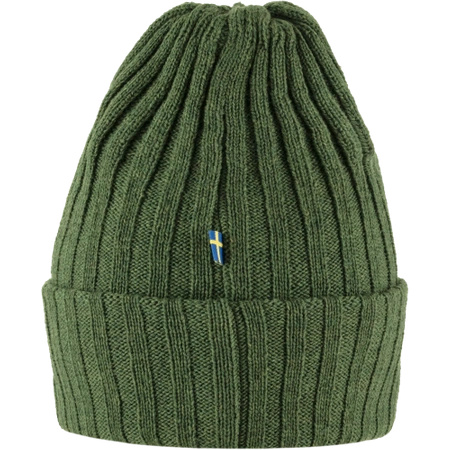 Czapka zimowa wełniana damska/męska Fjällräven Byron Hat beanie ciepła zielona (F77388-677)