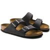 Klapki damskie/męskie Birkenstock Arizona Oiled Leather Narrow Black na wąską stopę olejowana skóra (0552113)