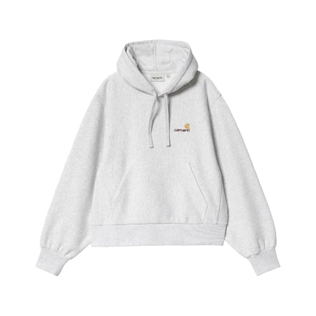 Carhartt WIP American Script Hooded Sweatshirt W Ash Heather (I033650-482XX)