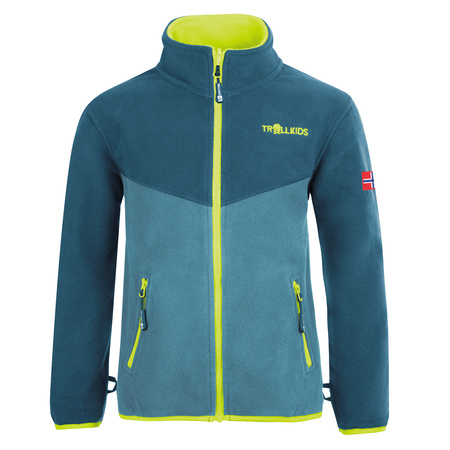 Kurtka polarowa dla dziewczynki/chłopca Trollkids Kids Oppdal Jacket XT bluza sportowa niebieska (414-151)