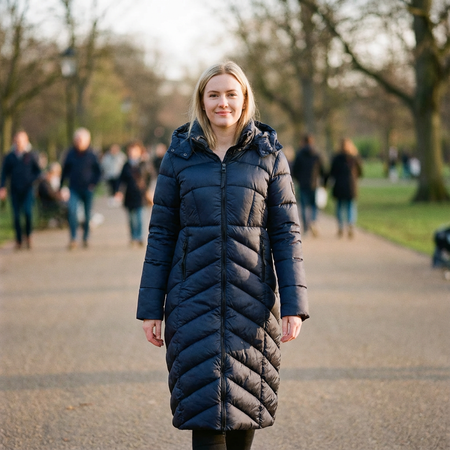 Kurtka damska Geographical Norway BLANCHE LONG NAVY DB LADY 0116 NAVY (WZ5476F/GN-MARINE)