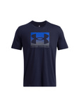 Wyprzedaż - Koszulka sportowa męska Under Armour UA Boxed Sports t-shirt treningowy granatowy (1386793-410)