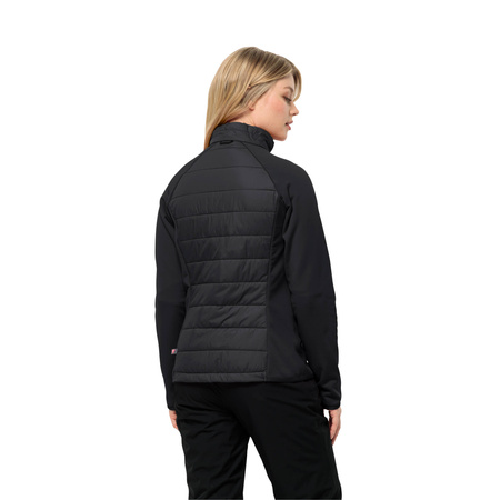 Wyprzedaż - Kurtka trekkingowa damska Jack Wolfskin Geisshorn 3in1 JKT W wiatroszczelna czarna (1115601_6000)