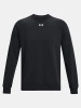 Bluza sportowa męska UNDER ARMOUR FLEECE CREW ciepła czarna (1379755-001)