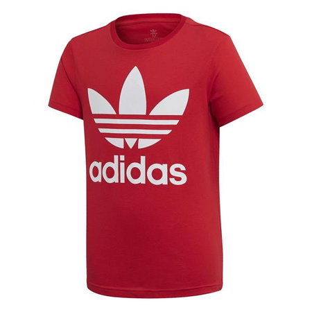 Koszulka sportowa chłopięca Adidas Originals TREFOIL TEE lifestylowa czerwona (ED7795)