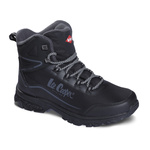 Wyprzedaż - Buty zimowe męskie Smartstep Lee Cooper Black trapery trekkingowe wodoodporne czarne (LCJ-23-01-2017M)