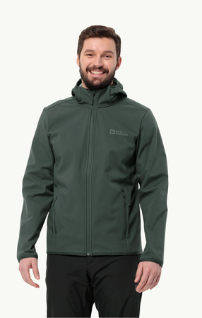 Kurtka outdoorowa męska z kapturem Jack Wolfskin Bornberg Hoody M przejściowa zielona (1307471_4161)