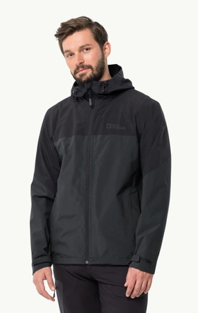 Kurtka outdoorwa męska Jack Wolfskin Weiltal 2L Jkt M przeciwdeszczowa trekkingowa czarna (1115891_6350)