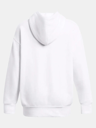 Bluza damska UNDER ARMOUR Essential Fleece Oversized z kapturem biała (1379495-100)