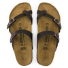 Klapki damskie Birkenstock Mayari Habana Narrow japonki na wąską stopę skóra nubukowa brązowe (0171323)