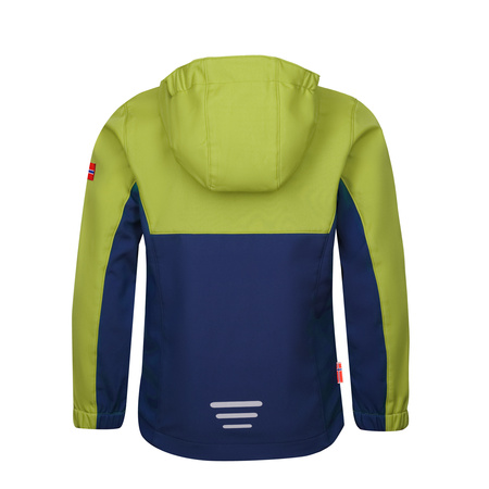 Kurtka softshellowa dziecięca Trollkids Kids Kristiansand Jacket żółta/granatowa (320-345)
