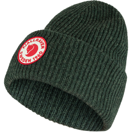 Czapka wełniana damska/męska Fjällräven 1960 Logo Hat Deep Forest zimowa ciepła zielona (F78142-662)