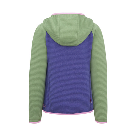 Kurtka przejściowa polarowa dziecięca dla dziewczynki Trollkids Girls Sirdal Jacket pistachio green/violet blue/wild rose (622-353)