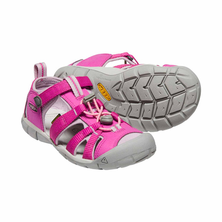 Wyprzedaż - Sandały dziecięce turystyczne na lato Keen Seacamp II CNX Very Berry/Dawn Pink różowe (KE-1022994)