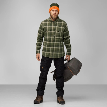 Koszula z długim rękawem męska Fjällräven Värmland Heavy Flannel Shirt M Green-Deep Forest (F88398-620-662)